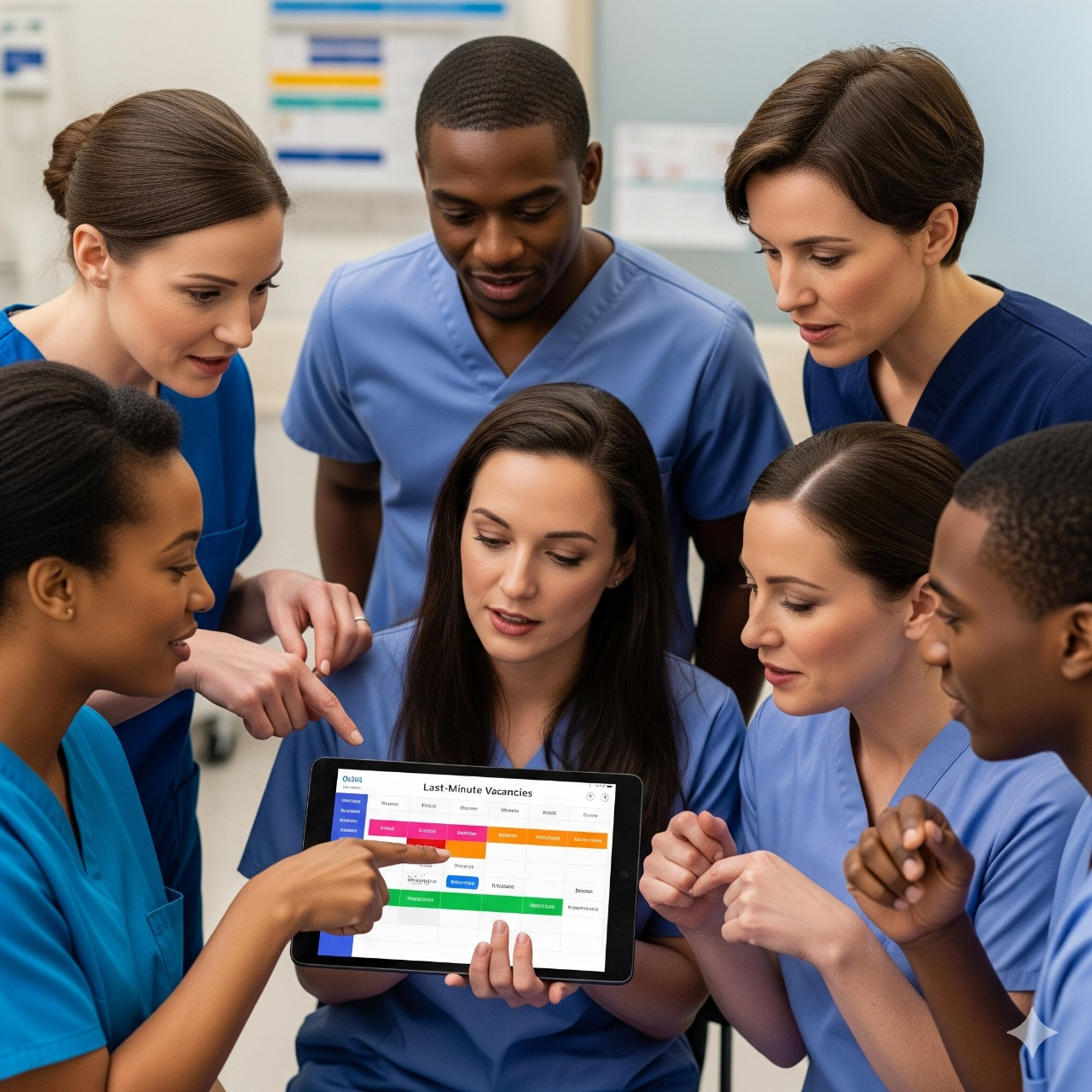 Healthcare professionals collaborating